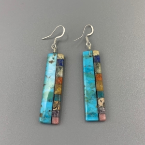 21188 Kewa Mary Louise Tafoya Multistone earrings