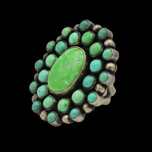 navajo carico lake turquoise ring paul livingston 3192 1