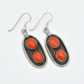 navajo coral 2 stone earrings set 3of3 3123 2