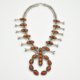 navajo coral squash blossom necklace set 1of3 3123 2