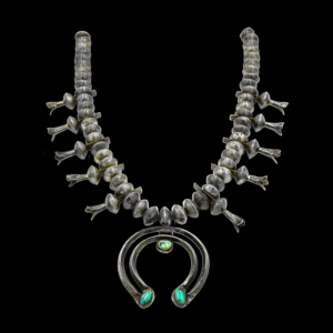 navajo squash blossom necklace large 3102 1