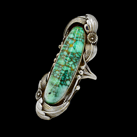 navajo turquoise ring green 3189 3
