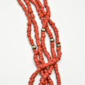 navajo vintage coral 5 strand necklace 3301 4