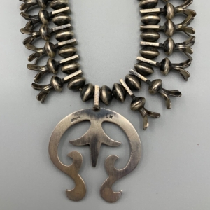 Acoma squash blossom necklace selina warner back