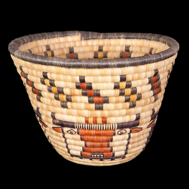 Hopi Cow Basket by Adeline Lomayestewa (Shungopavi, 2nd Mesa)