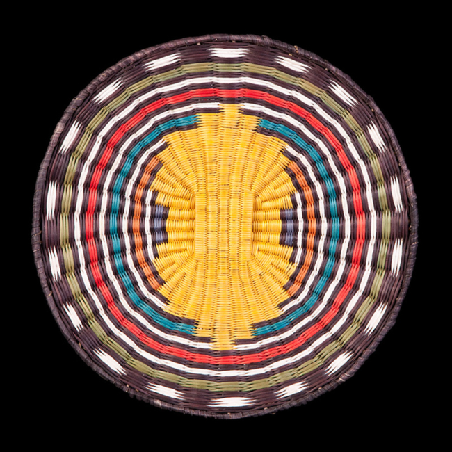 Hopi 3rd Mesa Wicker Plaque Oblong or Bean and Blanket Design