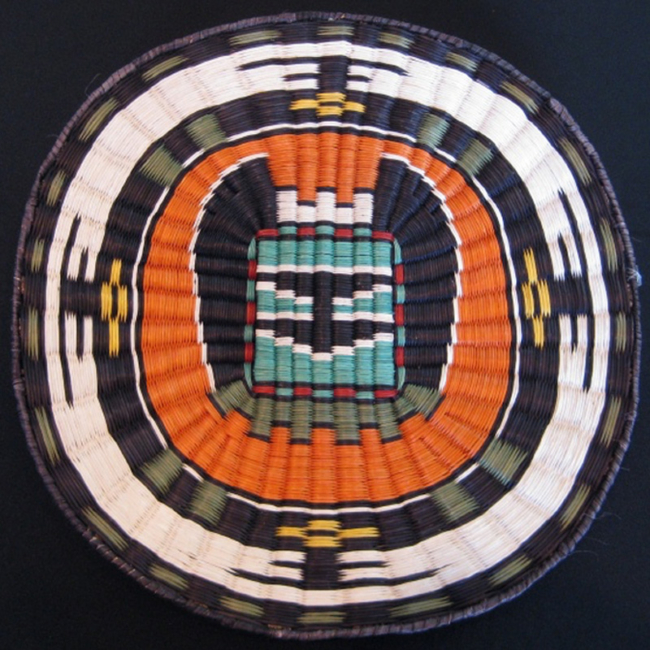 Hopi Crow Mother Katsina Wicker Plaque