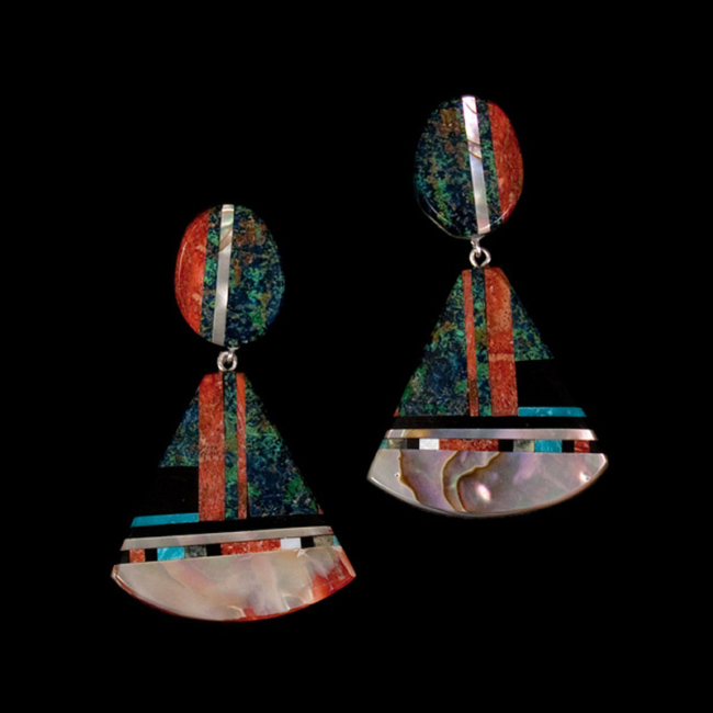 Overlay Mosaic Earrings by Chris Nieto