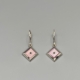 veronica benally navajo pink mussel shell earrings front