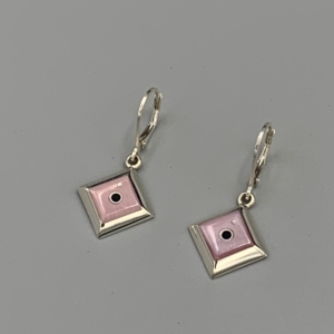 veronica benally navajo pink mussel shell earrings
