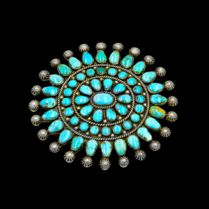 zuni or navaho turquoise cluster large 2